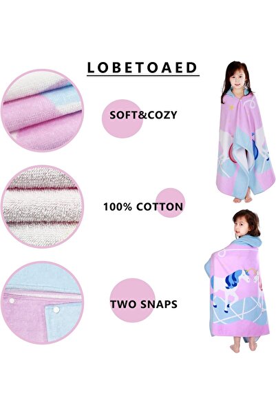 erorex Kids Hooded Bath Beach Towel Soft Cotton Wrap Toddlers Children Hooded Towel Boys Girls Fun Designs