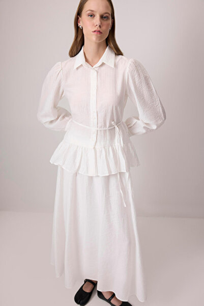 Touché Privé Flange Shirt Skirt Set