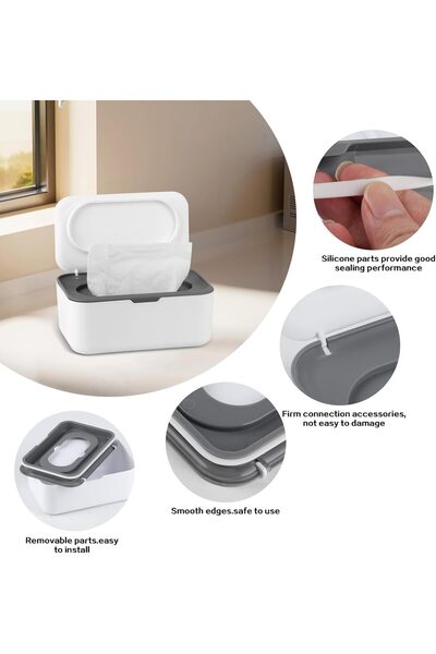 erorex Wipes Dispenser Case Box Baby Wipes Box Dispenser Dry Wet Tissue Paper Case Holder Tissue Storage