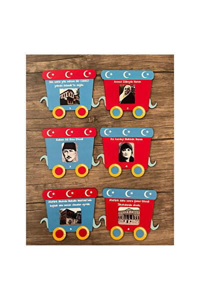 heptex Ahşap Üzeri UV Baskı Atatürk’ün Hayatı Treni 15 Parça