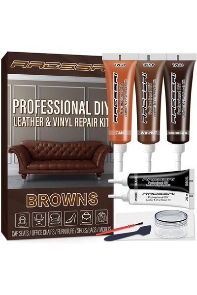 erorex Brown Leather Repair Kits Couches - Vinyl Leather Repair Kit -Leather Paint- Leather Scratch, Tears