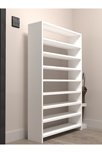 Kenzlife Ayakkabılık Mısri Mat Beyaz Suntalam 125*080*20 Otuziki Çift Ayakkabı Kapasitesi Arkalıksız