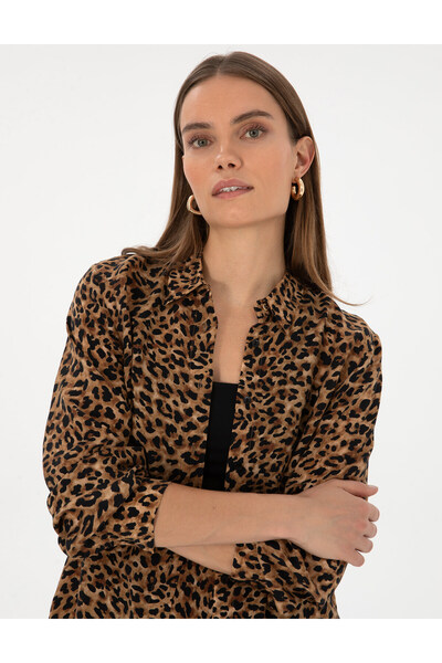 Pierre Cardin Camel Comfort Fit Uzun Kollu Gömlek 50313664-VR015