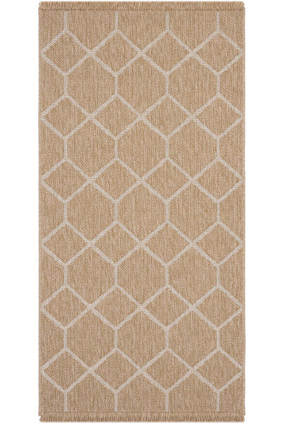 Cool Halı Mocha Bej Silinebilir Mutfak Halısı Modern Leke Tutmayan Jüt Hasır ...