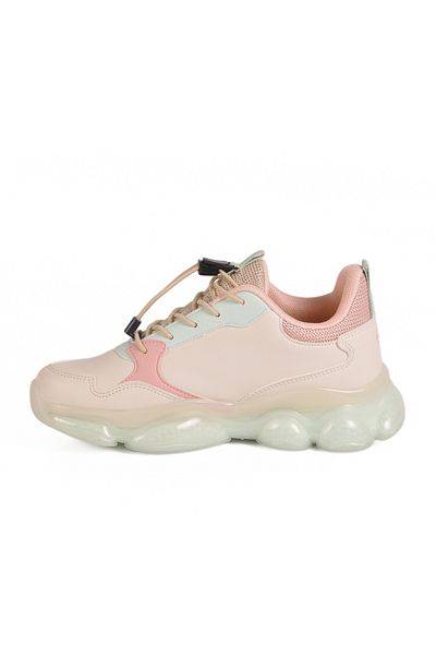 pepino Cream Lock Lace-Up Girl's Sports Shoes
