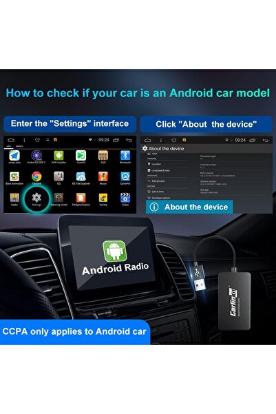 erorex محول لاسلكي لوحدة رأس أندرويد - كار بلاي لاسلكي وأندرويد أوتو 2--1 دونجل - شاشة الدعم