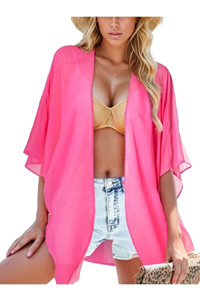 erorex Women'S Beach Kimono Coverup Sheer Chiffon Cover Ups Casual Loose Open Front Cardigan Tops