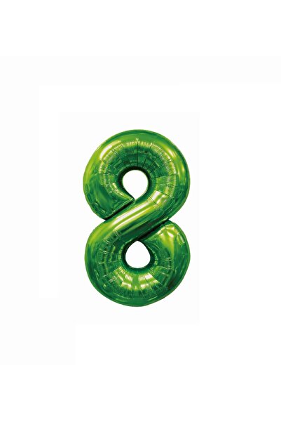 SDX Market Balon folie metalică, Numărul 8, 100 cm, Verde