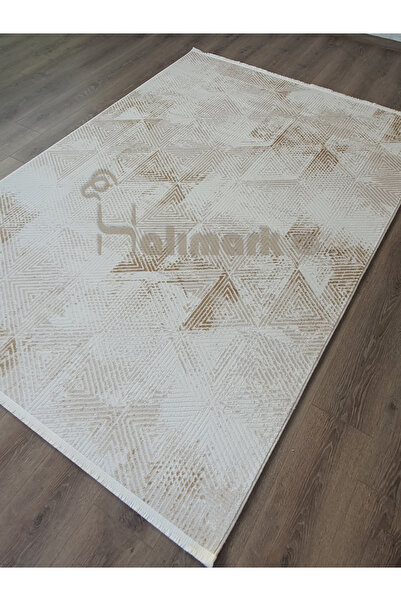 Dinarsu Halımark Anka 77320-075| Beyaz Kahve Halı| Salon Mutfak Yatak Odası Hol