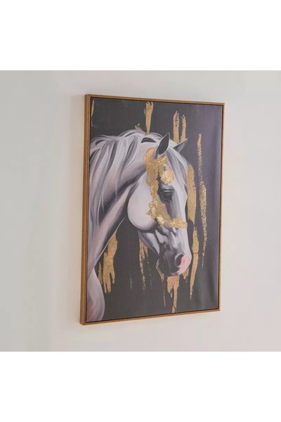 Home Box Iqra Samra Horse Face Framed Canvas with Foil - 50x70x2.8 cm