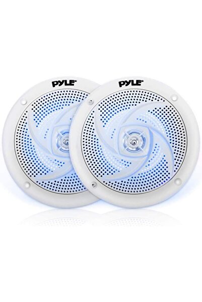 erorex Marine Speakers - 6.5 Inch 2 Way Waterproof Weather Resistant Outdoor Audio Stereo Sound System Led