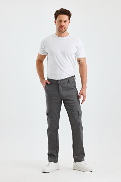 Wkm Denim Ανδρικό παντελόνι Regular Fit Gabardin πλαϊνή τσέπη