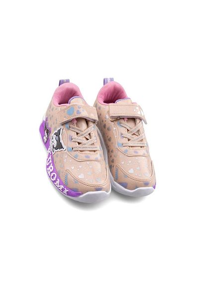 kuromi 725 Orthopedic Girl's Preschool Beige Lighted Sneaker