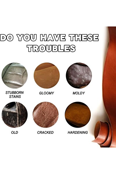 erorex Car Leather Cleaner & Conditioner Set, 30Ml Cleaner + 30Ml Conditioner + 1 Sponge + 1 Towel -