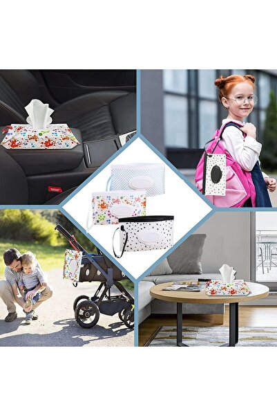 erorex Ecvv 6 Pack Refillable Baby Wet Wipe Pouches Portable Travel Wipes Dispenser Reusable Wet Wipe Bag