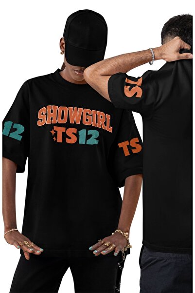 Fuddy Moda تي شيرت مطبوع بأكمام 12 من Showgirl TS للجنسين، تي شيرت برقبة دائر...