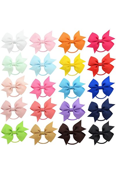 erorex Cute Hair Tie Baby Girls Hair Bows Ties Mini Boutique Elastic Hair Rubber Ribbon Hair Band