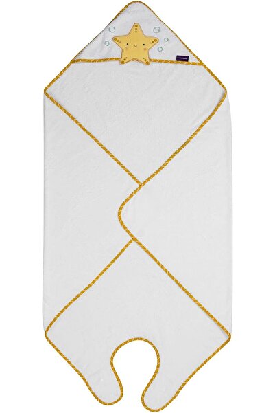 erorex Bamboo Apron Baby Bath Towel White & Honey