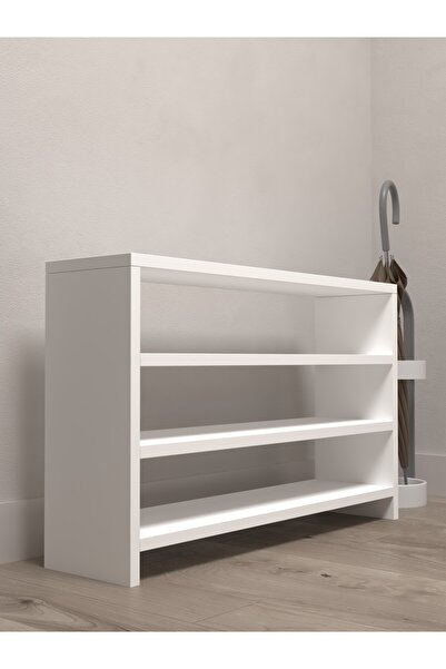 Kenzlife Ayakkabılık Mısri Mat Beyaz Suntalam 050*080*20 Oniki Çift Ayakkabı Kapasitesi Arkalıksız