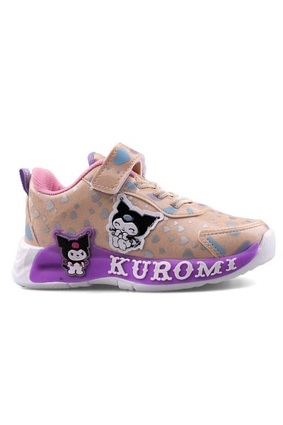kuromi 725 Orthopedic Girl's Preschool Beige Lighted Sneaker