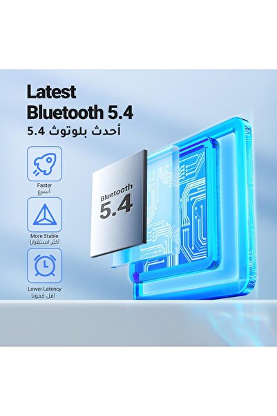 erorex جهاز استقبال بلوتوث 5.4، محول بلوتوث سهل الاستخدام، محول صوت للتلفزيون، مكالمات بدون استخدام اليدين