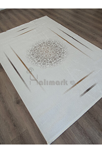 Dinarsu Halımark Anka 77318-071| Beyaz Kahve Gri Halı| Salon Mutfak Yatak Oda...
