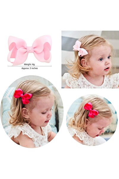 erorex 40Pcs 3 Inch Hair Bows Girls Grosgrain Ribbon Toddler Hair Accessories Alligator Clips Toddlers