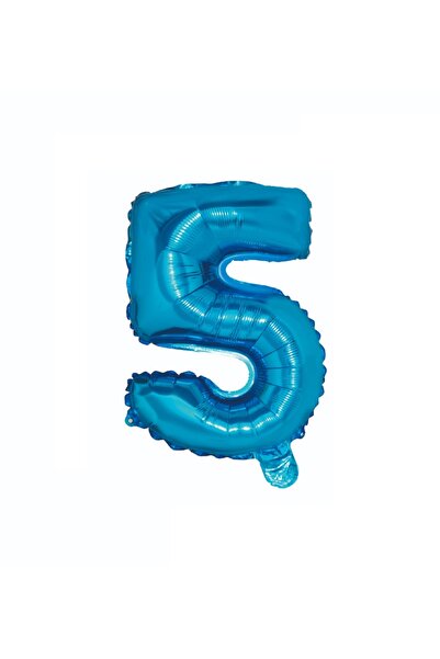 SDX Market Balon folie metalică, Numărul 5, 100 cm, Albastru