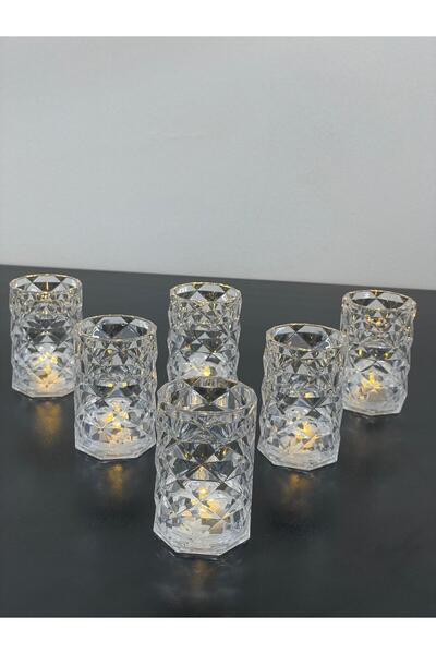 YzHome Set of 6 Mica Crystal Light Coffee Side Water Glass Cups 75ml