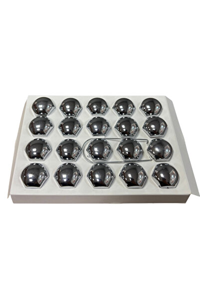 YGT Krom Bijon Kapağı 17mm 20 Adet Fiyatıdır