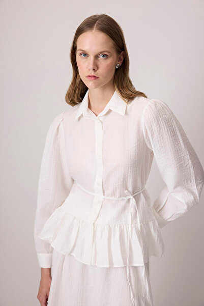 Touché Privé Flange Shirt Skirt Set