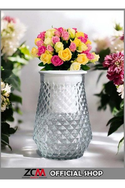 Generic Large Vertical Hydroponic Flower Arrangement Glass Vase - Modern Tran...