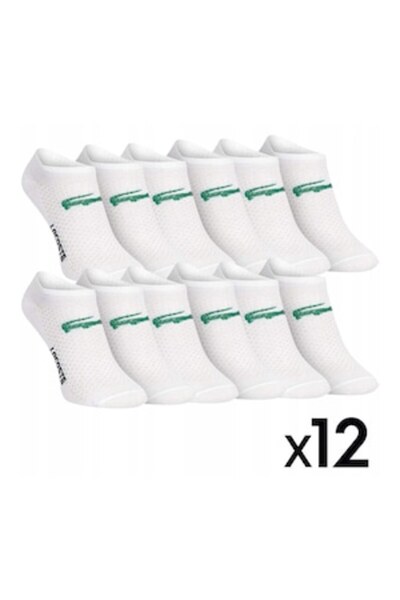 Lacoste Short Socks - 12 Pairs, White, One Size