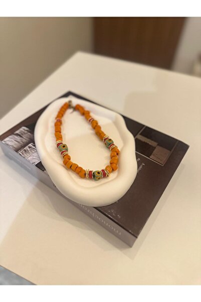 MU&ME BOUTİQUE قلادة بودروم خرز برتقالي