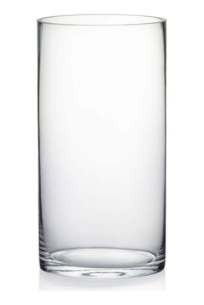 Generic Cylinder Glass Vase Clear 12x30cm