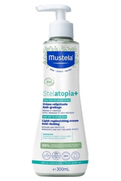 Mustela Stelatopia+ Lipid-Replenishing Cream Anti-Itching Organic 300 ml
