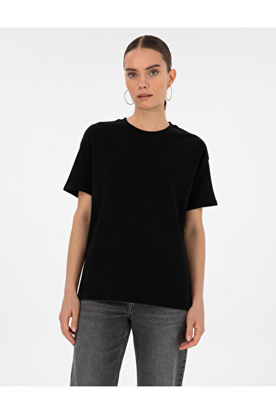 Pierre Cardin Black Oversize Basic T-Shirt 50316880-Vr046