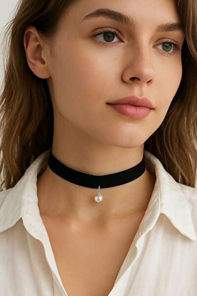 LIVOSH LUNA TEKLİ CHOKER KOLYE İNCİLİ TASMA KOLYE