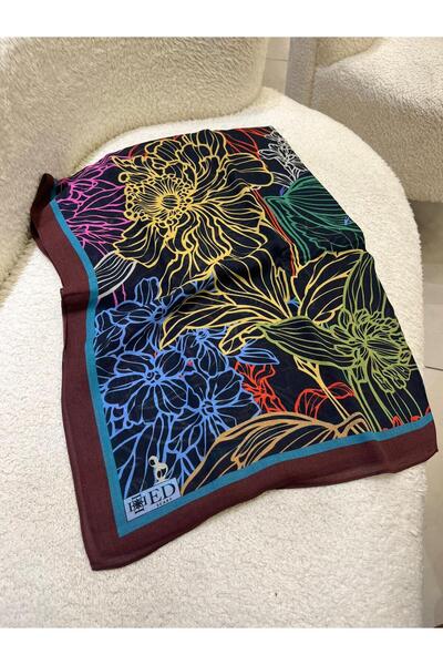 ED Scarf 09 Ed Scarf Flower Wave Patterned Shawl