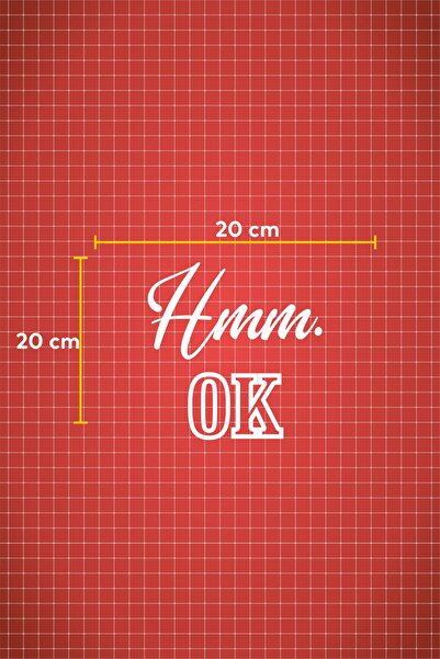 Quart Aksesuar 20 X 20 cm Hmm. Ok Auto Car Motor Windshield Scooter Bike Sticker Laptop Sticker