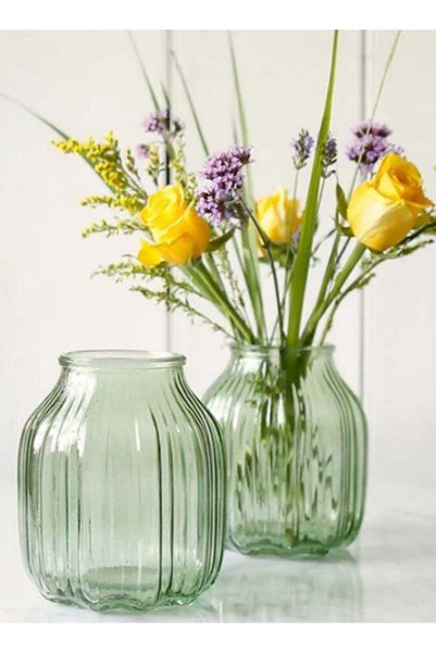 Generic FFD Glass Vase Flower Pot Clear Roman Bottle Decorative Bud Holder Cu...