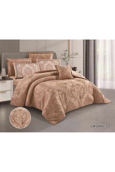 SNOOZYL A luxurious royal bridal bedspread with a luxurious embroidered design to add beauty and elegance to your room decor.