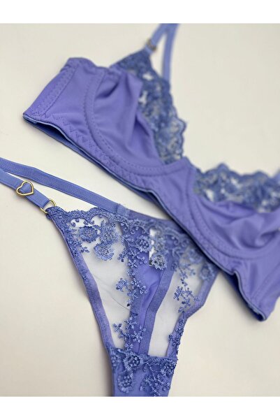 aurasende Mikro Brode Dantelli İç Çamaşır Takımı