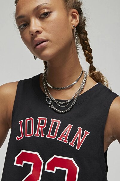 Nike Jordan Heritage Tank Croped Stylerunner Kadın Crop Spor Atlet Siyah