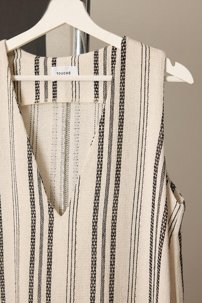 Touché Privé 100% Cotton Striped Jile