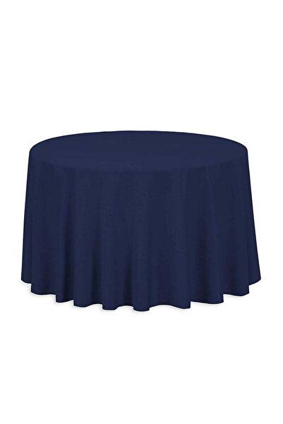 Generic LinenTablecloth Solid Pattern Table Cloth Navy Blue 108inch