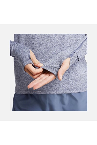 Nike element dri fit kadın koşu sweatshirt - Dik yaka - Parmak delikli kol ( CU3220 )
