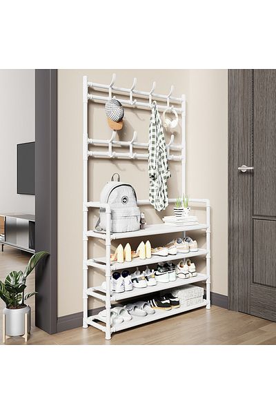 ELEGANT HOME Shoe Rack Organizer with 4 Layers 60×26×153cm