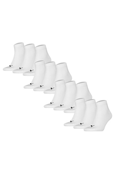 Puma Set of Short Unisex Socks - 12 Pairs, White One Size