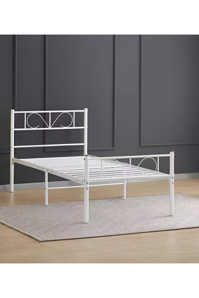 Cady One metal single bed with a streamlined design,suitable for children and adults, size 90 * 200 cm
